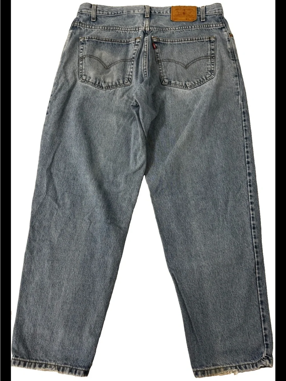 Levis 560 Loose Fit Tapered Leg Jeans Men 36x30 Blue Vintage 90s Work Whiskered